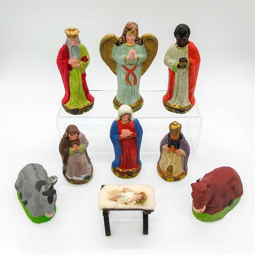 10PC VINTAGE GERMAN FIGURINES,
