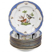 (10PCS) HEREND ROTHSCHILD BLUE