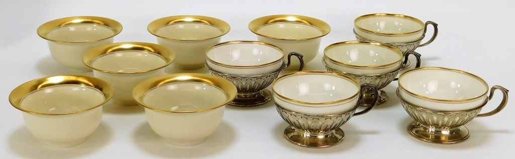 11 AMERICAN BELLEEK GILDED BERRY