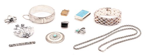 11 ASSORTED STERLING JEWELRY