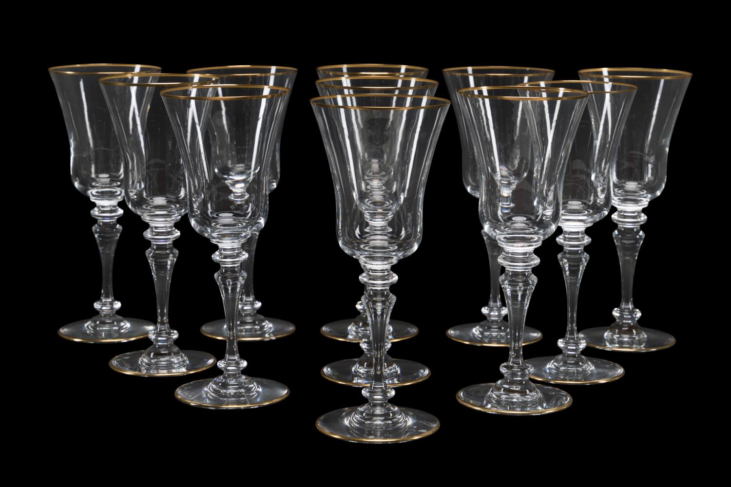 11 BACCARAT "VIENNE" GILT TALL