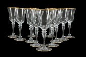 11 BACCARAT "VIENNE" GILT WATE