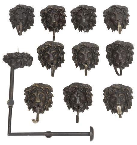 (11) BRONZE LION HEAD DISPLAY