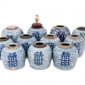 11 Chinese Blue and White Porc