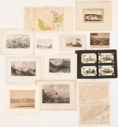 11 ENGRAVED SCENIC VIEWS AND M