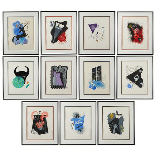 11 ERTE ZODIAC SUITE SERIGRAPHS -