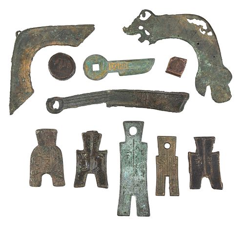 11 EXAMPLES OF BRONZE CURRENCY,