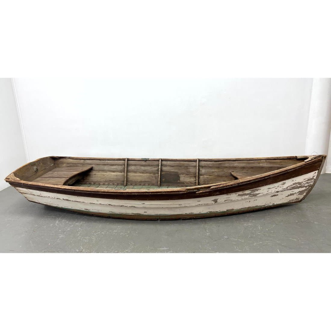 11 foot Vintage Wood Rowboat.
