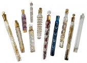 11 GILT PAINTED GLASS LAY DOWN
