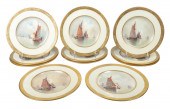 (11) Hand painted Mintons lunc