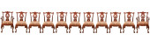 11 HENREDON CHIPPENDALE CARVED