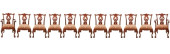 11 HENREDON CHIPPENDALE CARVED