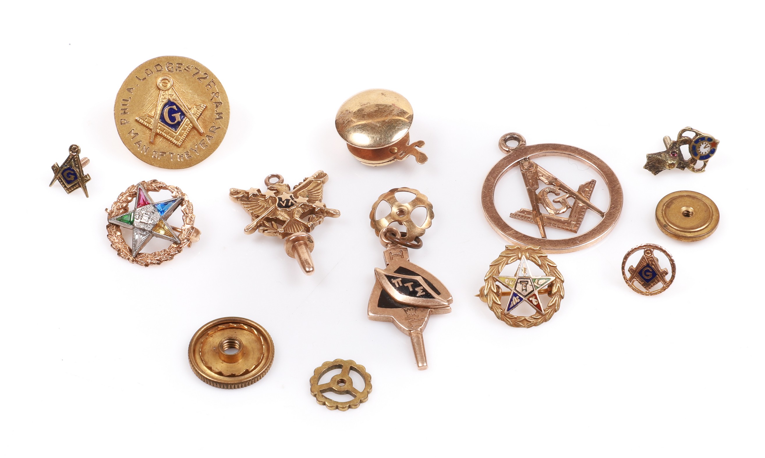 (11) Masonic and collegiate pins