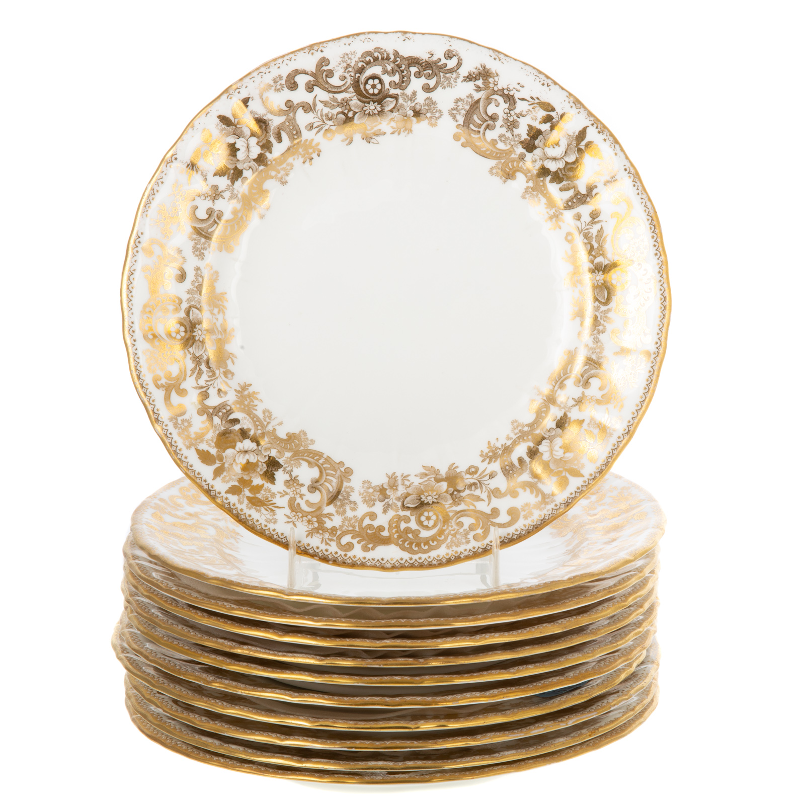 11 MINTON GILT DECORATED LUNCH