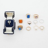 11 MIXED RINGS - GOLD, PLATINU