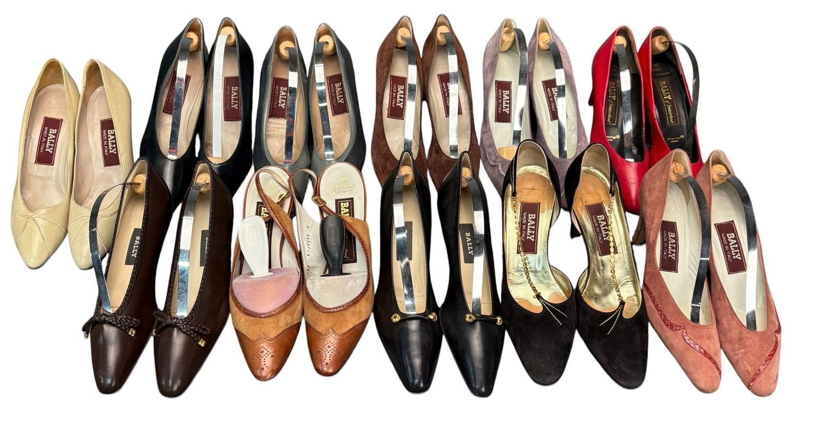 11 PAIR OF LADIES BALLY SHOES  SIZE