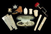 (11 PC) 19TH C. SEWING LOT Inc