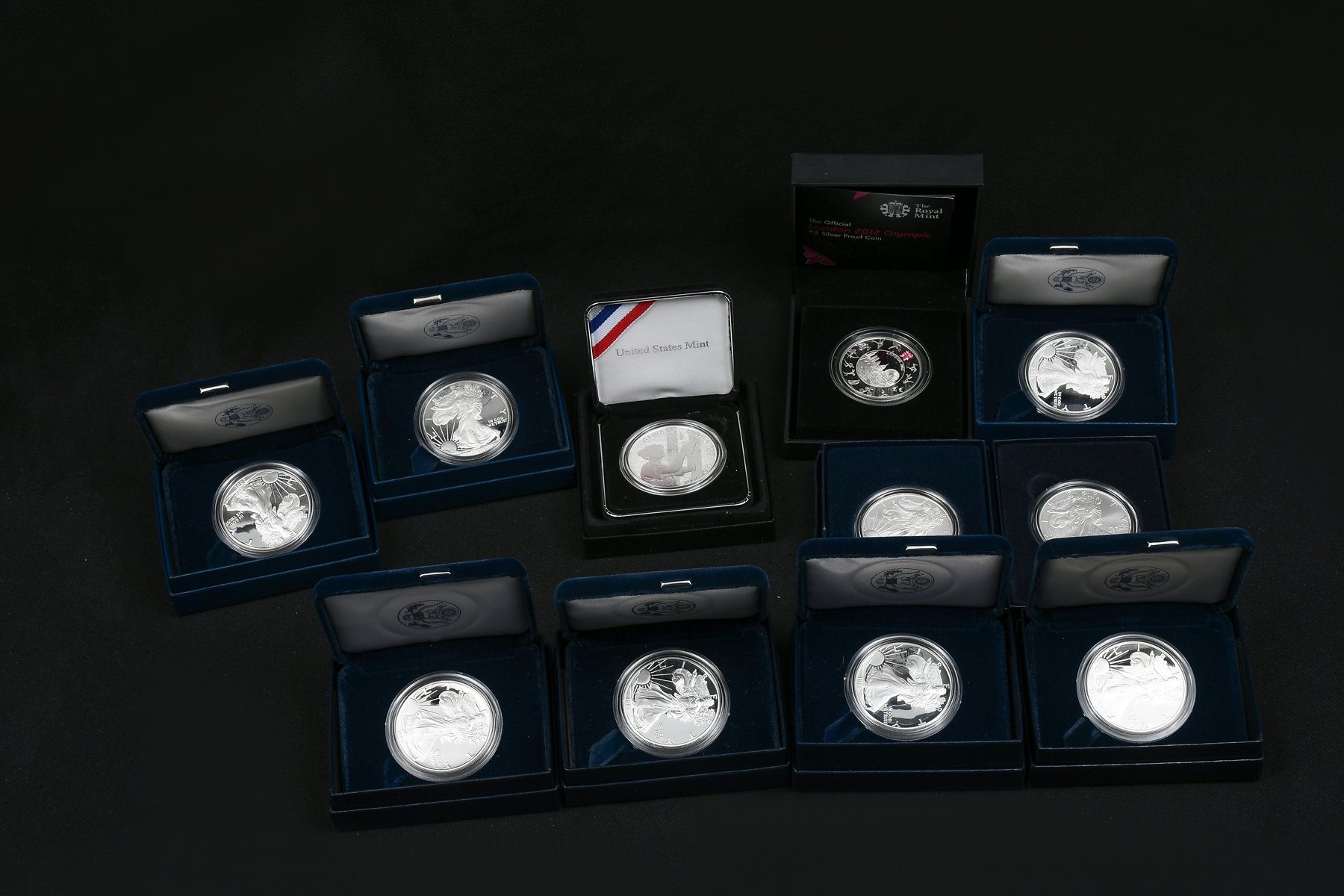 11 PC. AMERICAN & ENGLISH SILVER