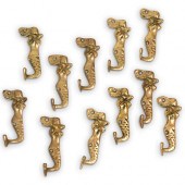 (11 PC) BRASS MERMAID KNOCKERS