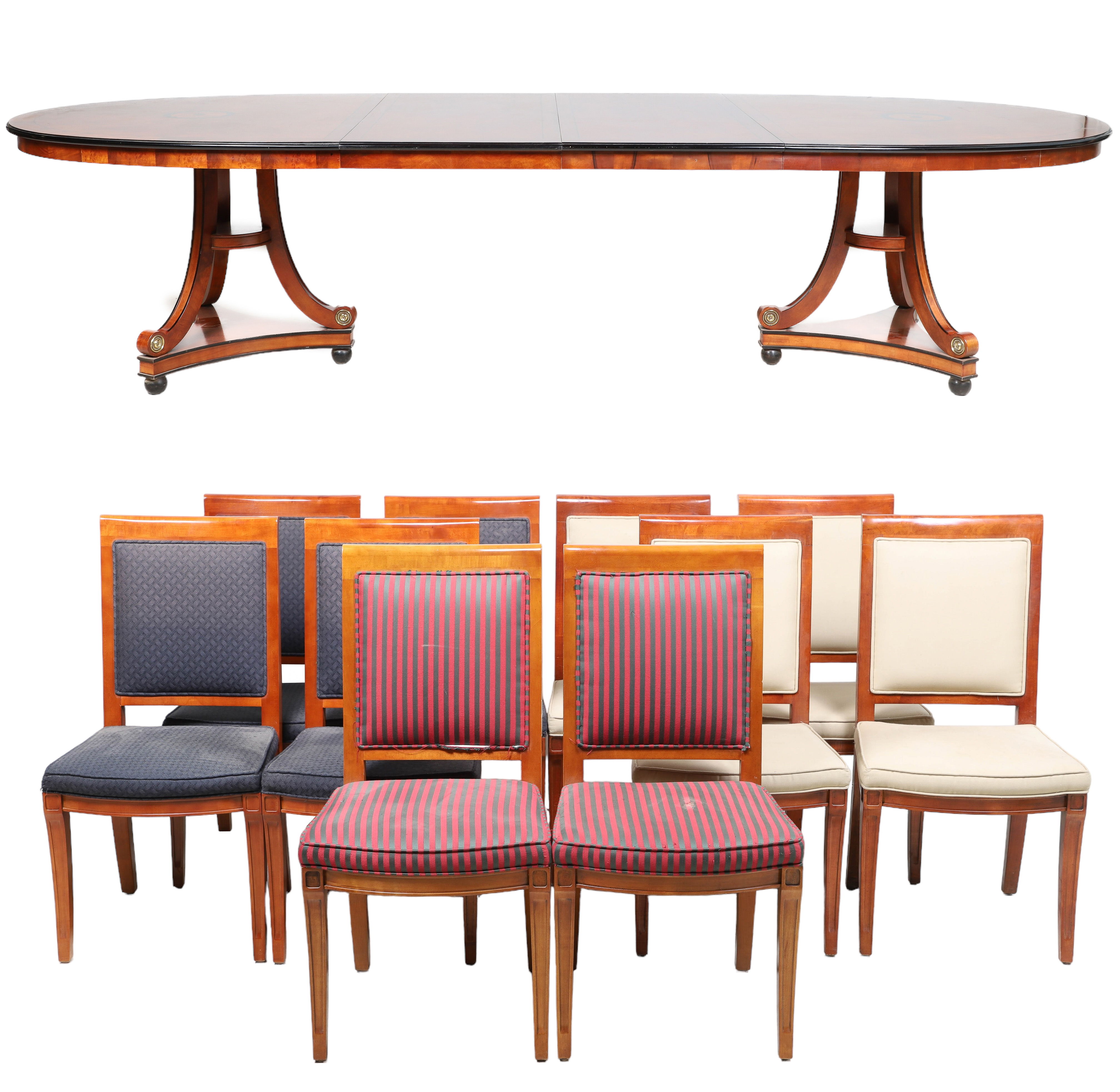 (11) pc Century inlaid dining