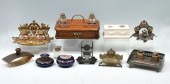 11 PC. INKWELL & DESK SET COLL