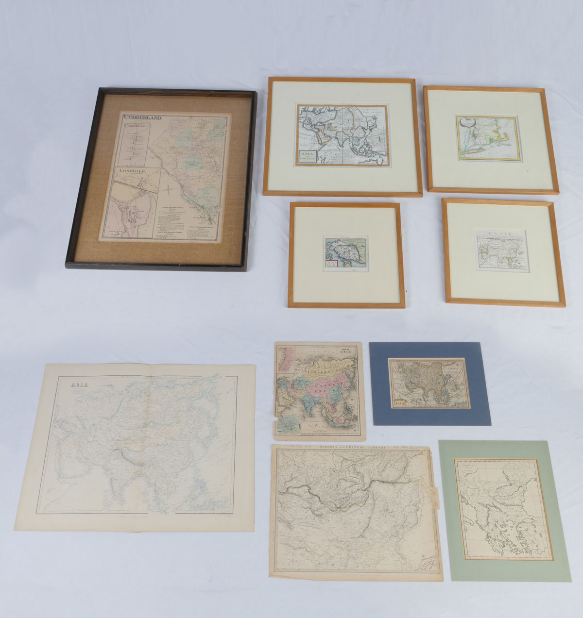 11 PC. MAP COLLECTION: