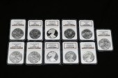 11 PC. NGC GRADED U.S. MINT SI