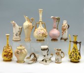11 PC. ROYAL WORCESTER EWERS,