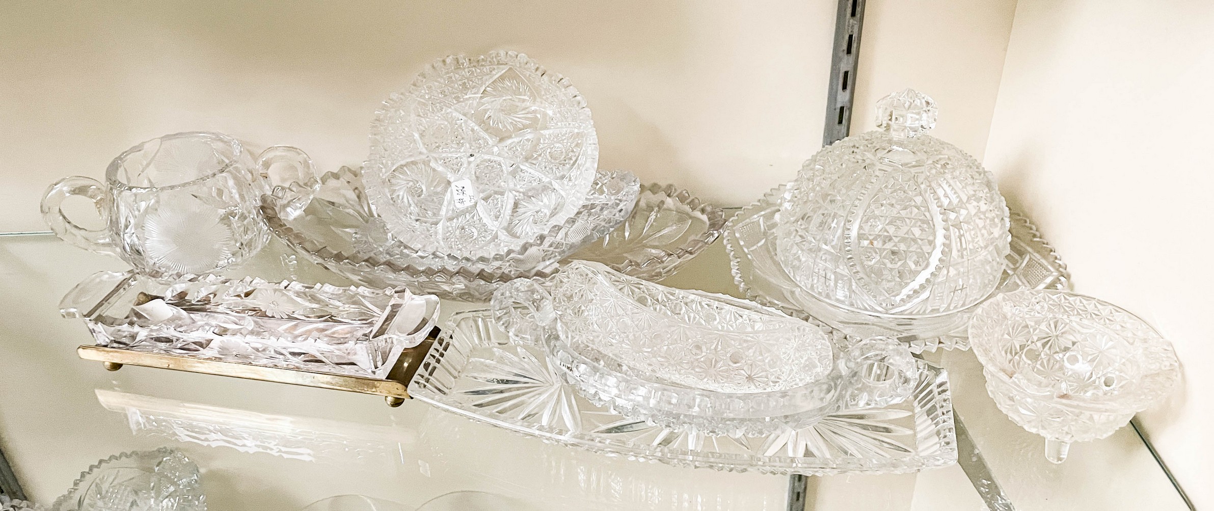 (11) Pcs cut glass, including
