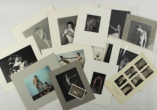 11 PHOTOGRAPHS MALE NUDES, LISTED