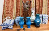 11 PIECE ASIAN BLUE AND WHITE