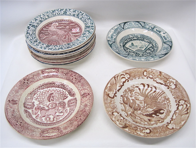 11 PIECE ASSEMBLED SET OF PORCELAIN