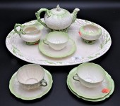 11 PIECE BELLEEK ECHINUS TEA S