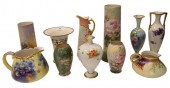 11 PIECE BELLEEK HAND PAINTED