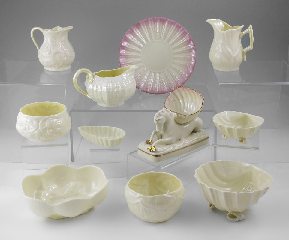 11 PIECE COLLECTION OF BELLEEK