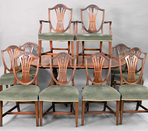 11 PIECE MAHOGANY DINING SET11
