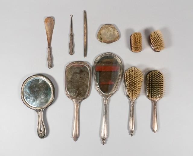 11 PIECE STERLING SILVER DRESSING