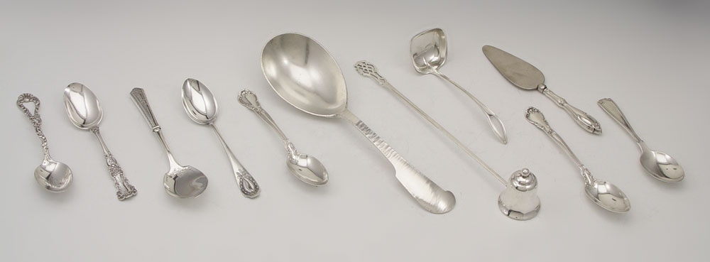 11 PIECES ESTATE STERLING SPOONS
