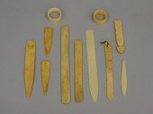 (11) PIECES OF SCRIMSHAW. 19TH