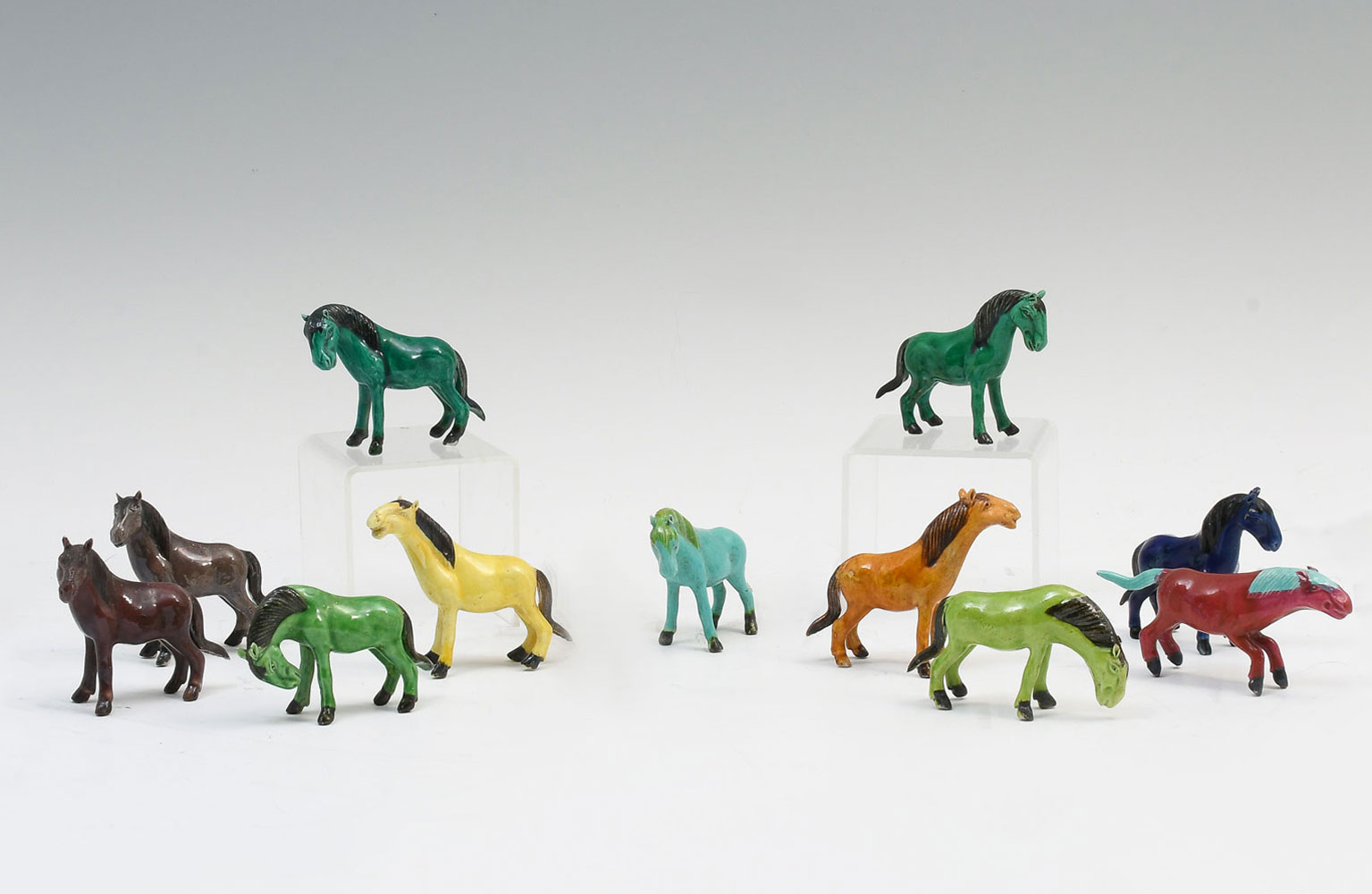 11 QING DYNASTY CHINESE ENAMELED