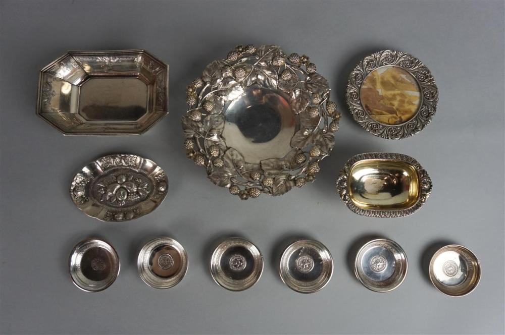 11 SILVER AND PEWTER TABLE