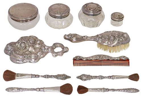 (11) SILVER-MOUNTED VANITY &AMP;
