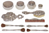 (11) SILVER-MOUNTED VANITY &AM
