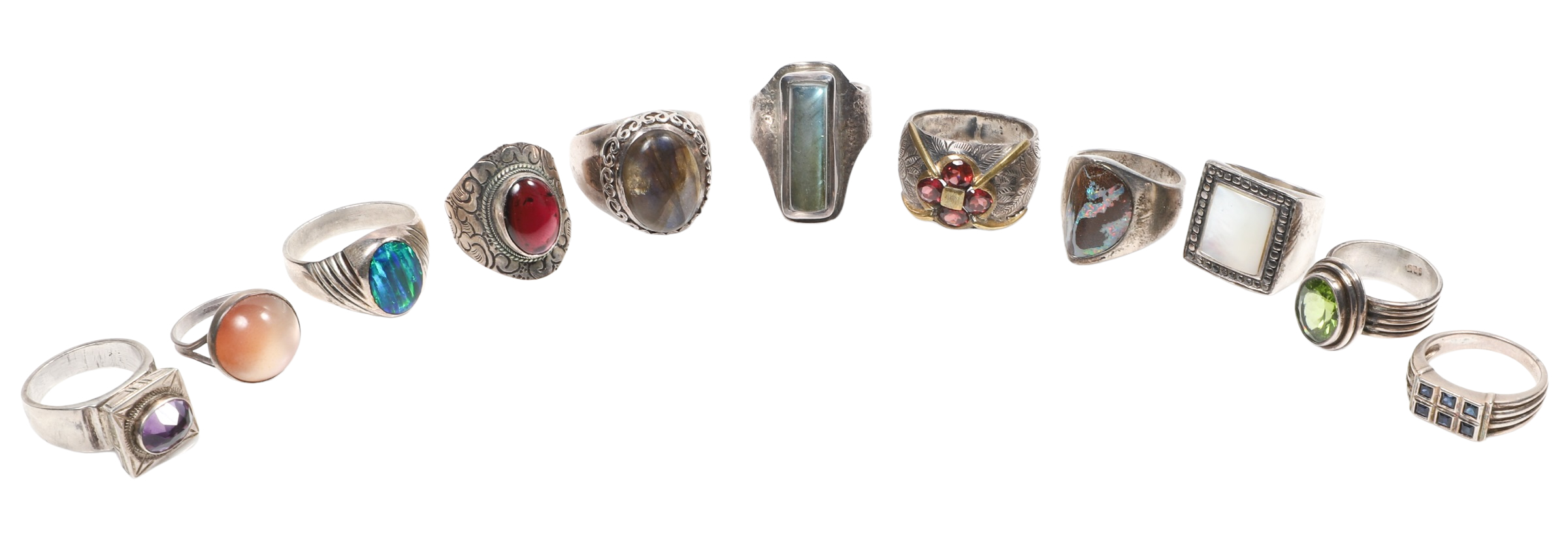 (11) Sterling rings to include