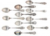 (11) Sterling souvenir spoons