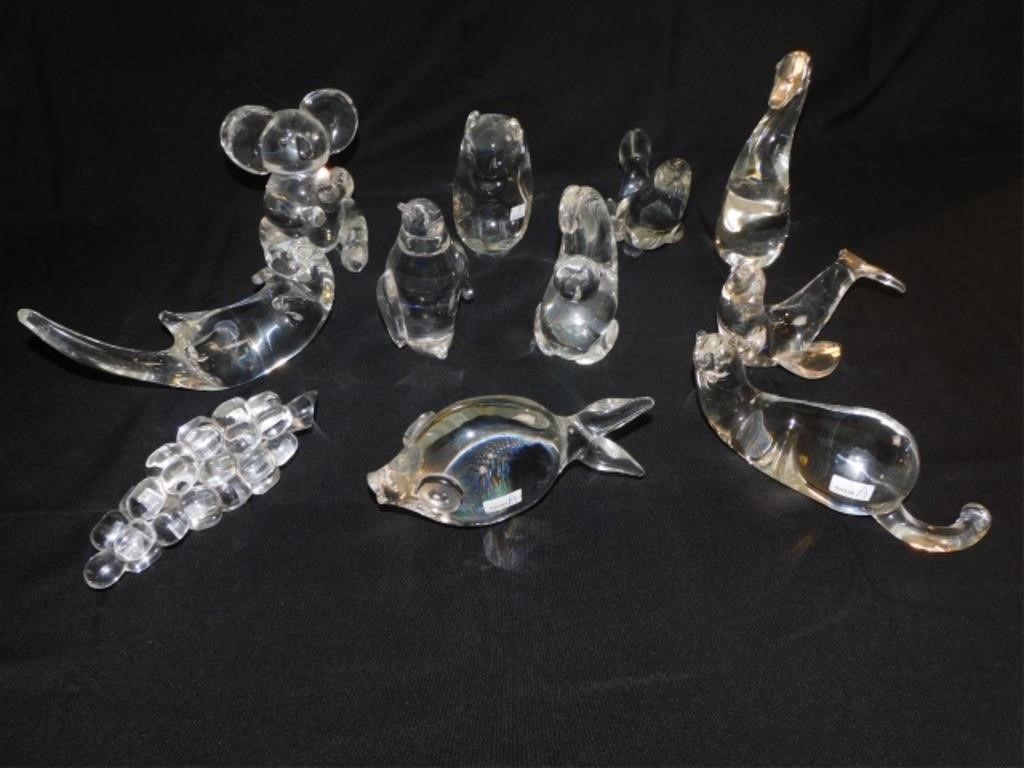 (11) STEUBEN CRYSTAL FIGURES, TO
