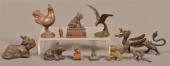 11 VINTAGE CAST BRONZE AND CAS