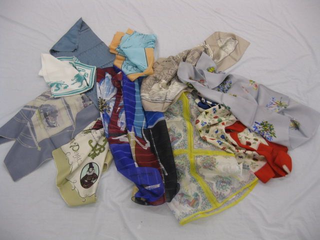 11 Vintage Silk Scarfs by Hermes