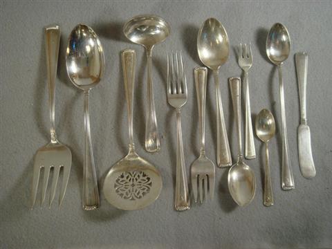 111 pcs sterling silver flatware