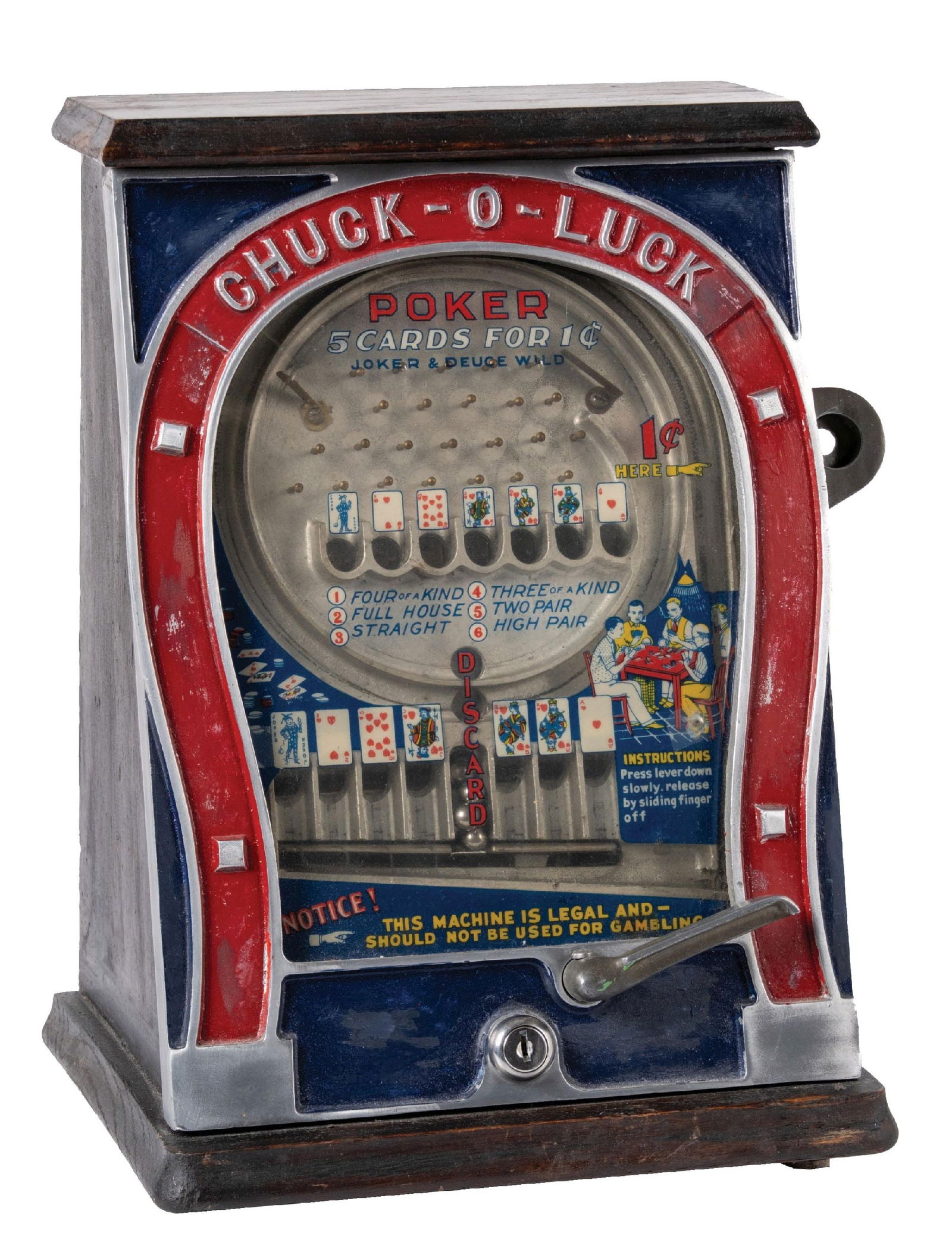 1&#162; GOTTLIEB "CHUCK-O-LUCK"